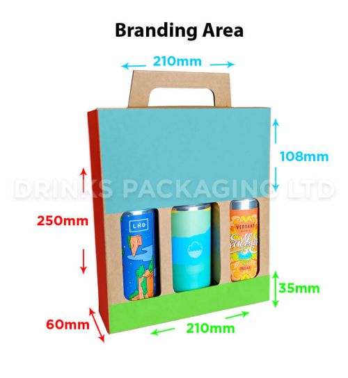 3 Can - Gift Box - 440ml / 500ml | Branding Area